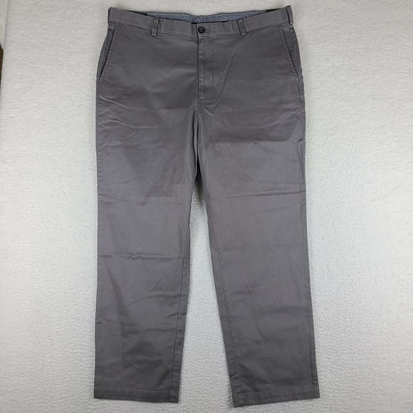 Johnston Murphy Pants Mens 40x30 Dark Gray Pima Cotton Regular Fit NWT NEW